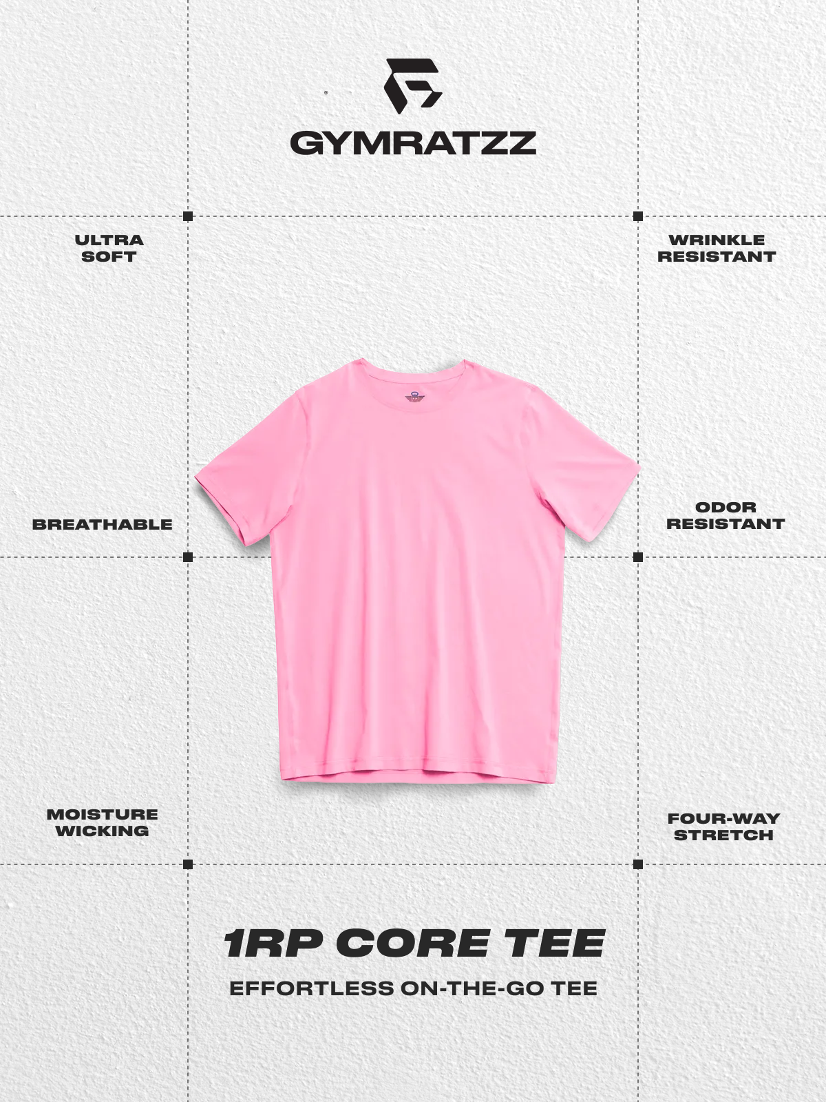 1RP Core Workout Tee Orchid Smoke