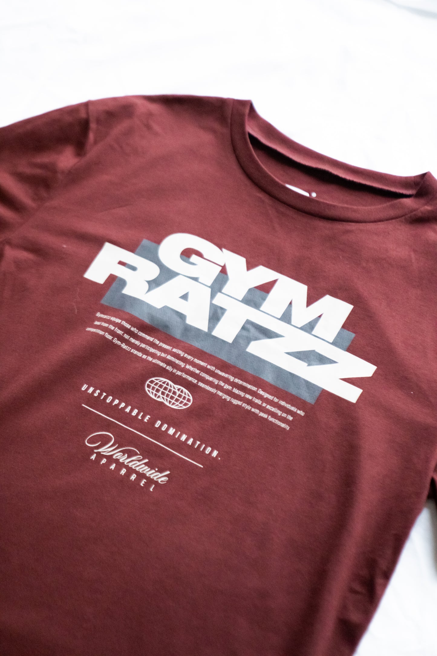 Short Sleeve Bold Ratzz Tee Burgundy