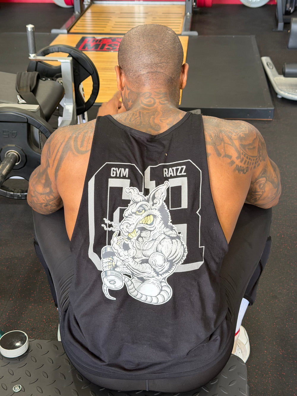 Ripped Rat Tank Black