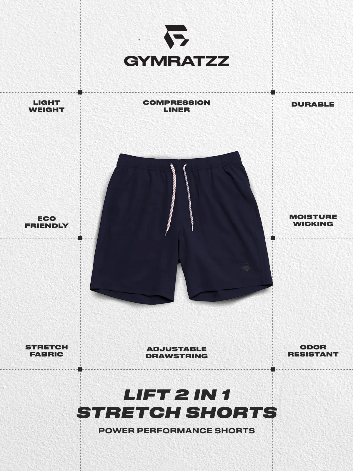 Lift 2 In 1 Stretch Workout Short Seaborne