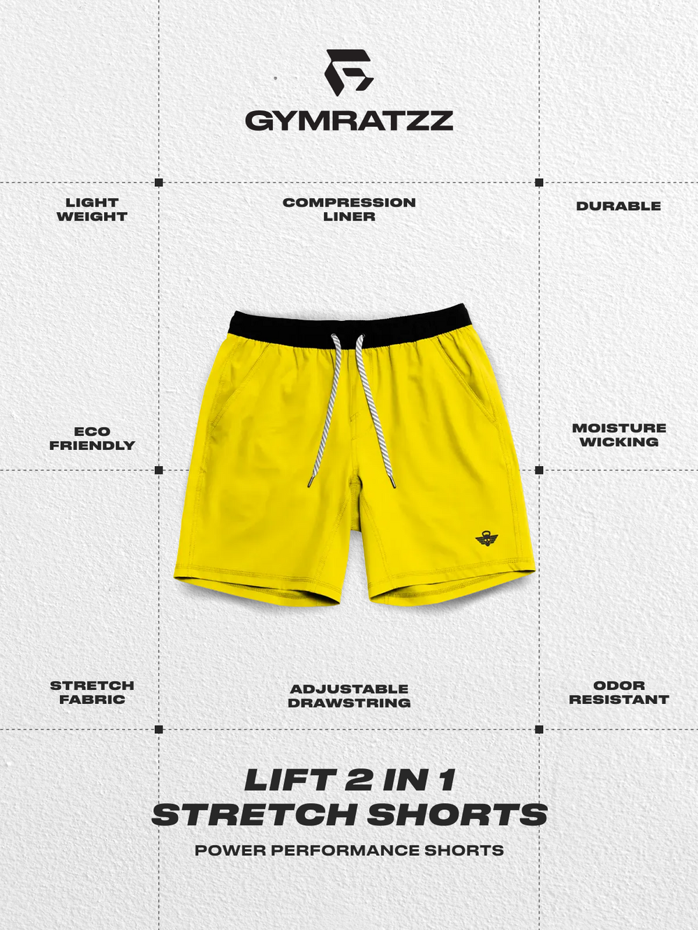 Lift 2 In 1 Stretch Workout Short Citronelle