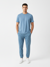 1RP Soft Tech Zip Jogger Oceanview