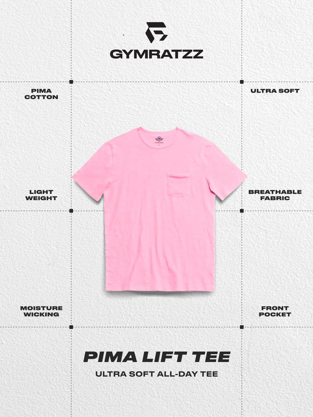 Pima Lift Tee Orchid Smoke
