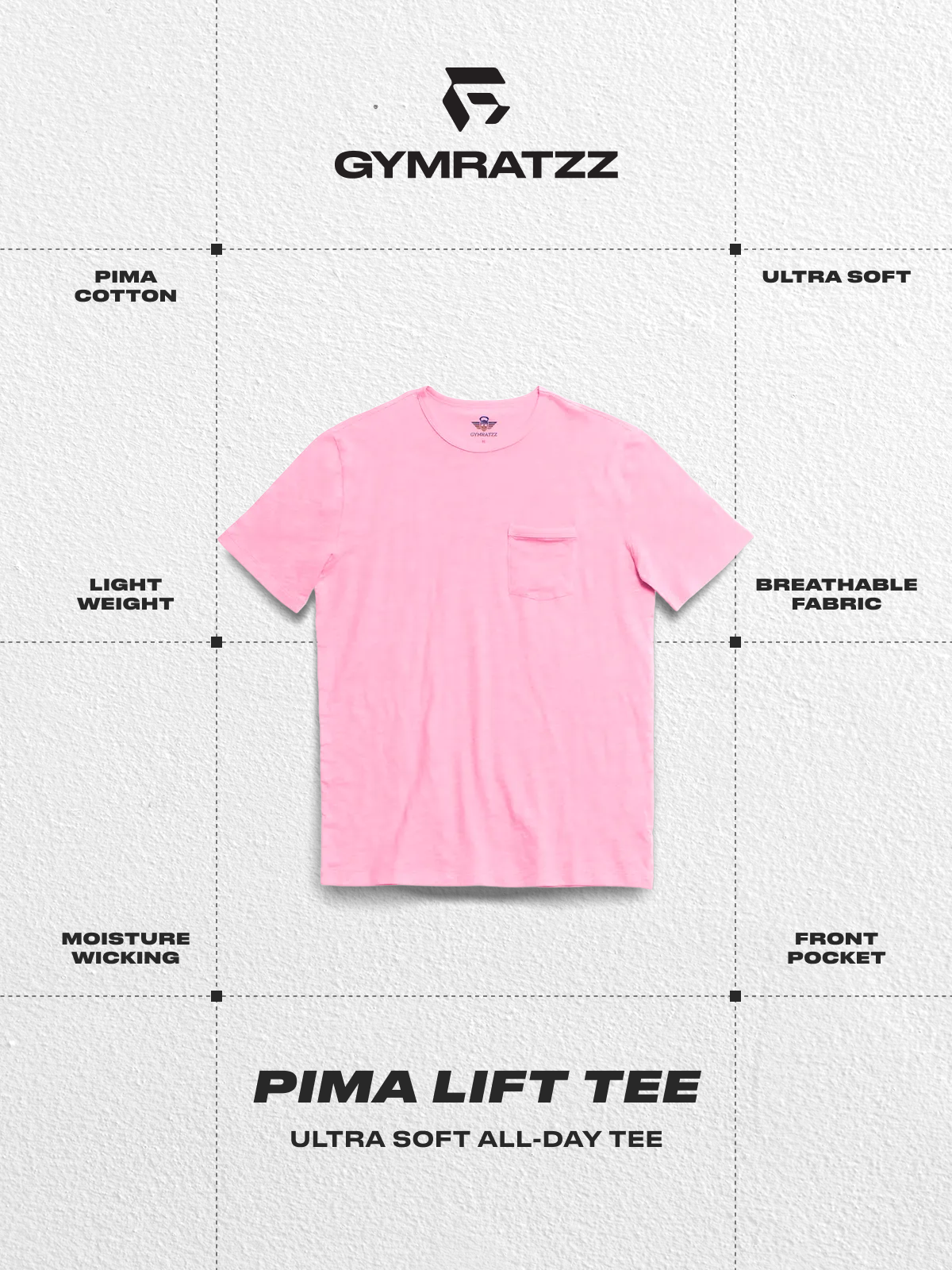 Pima Lift Tee Orchid Smoke