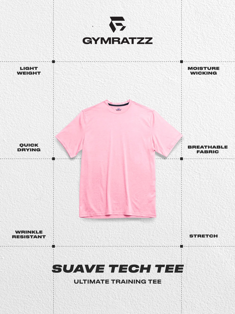 Suave Tech Workout Tee Orchid Smoke