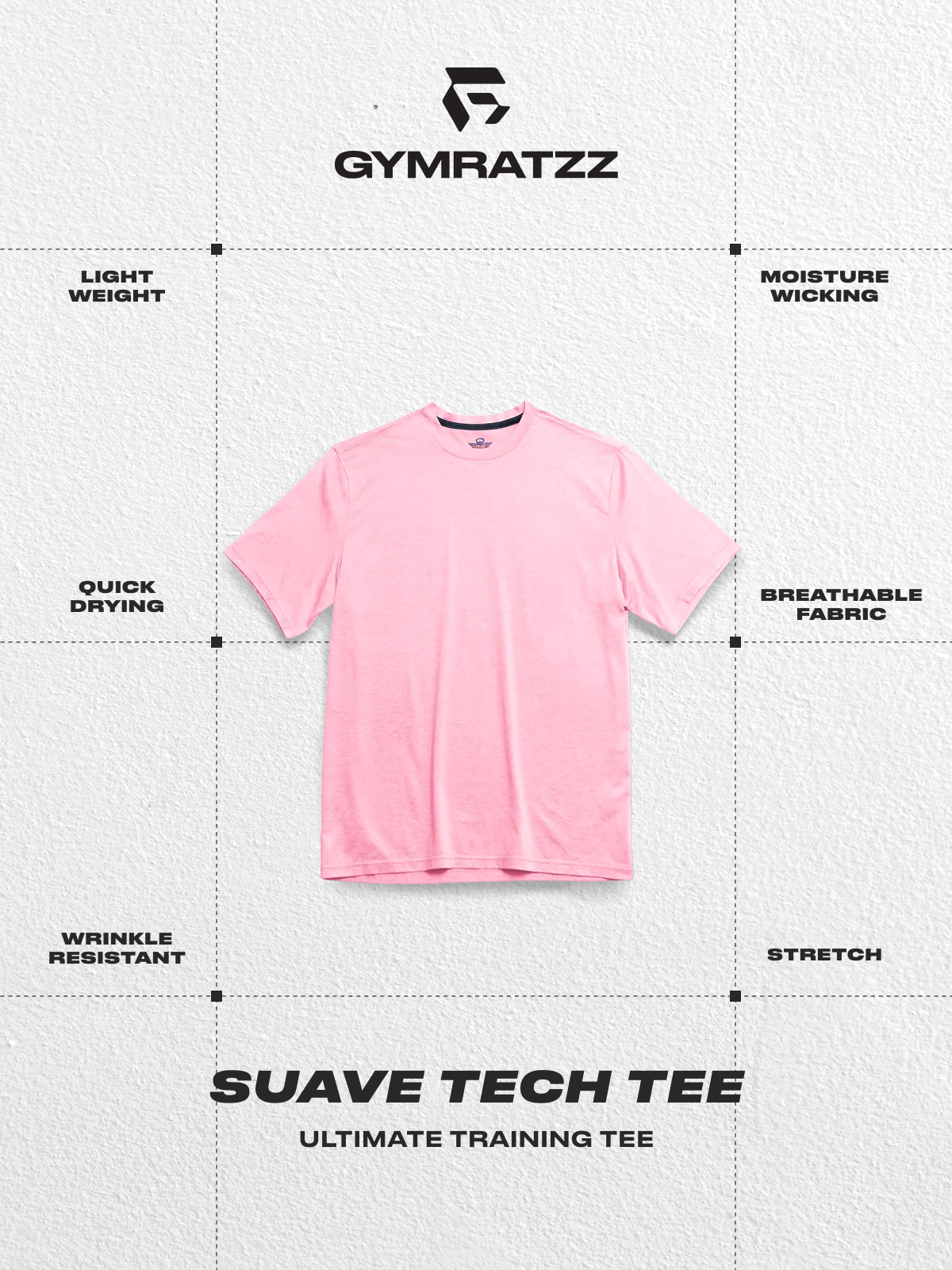 Suave Tech Workout Tee Orchid Smoke