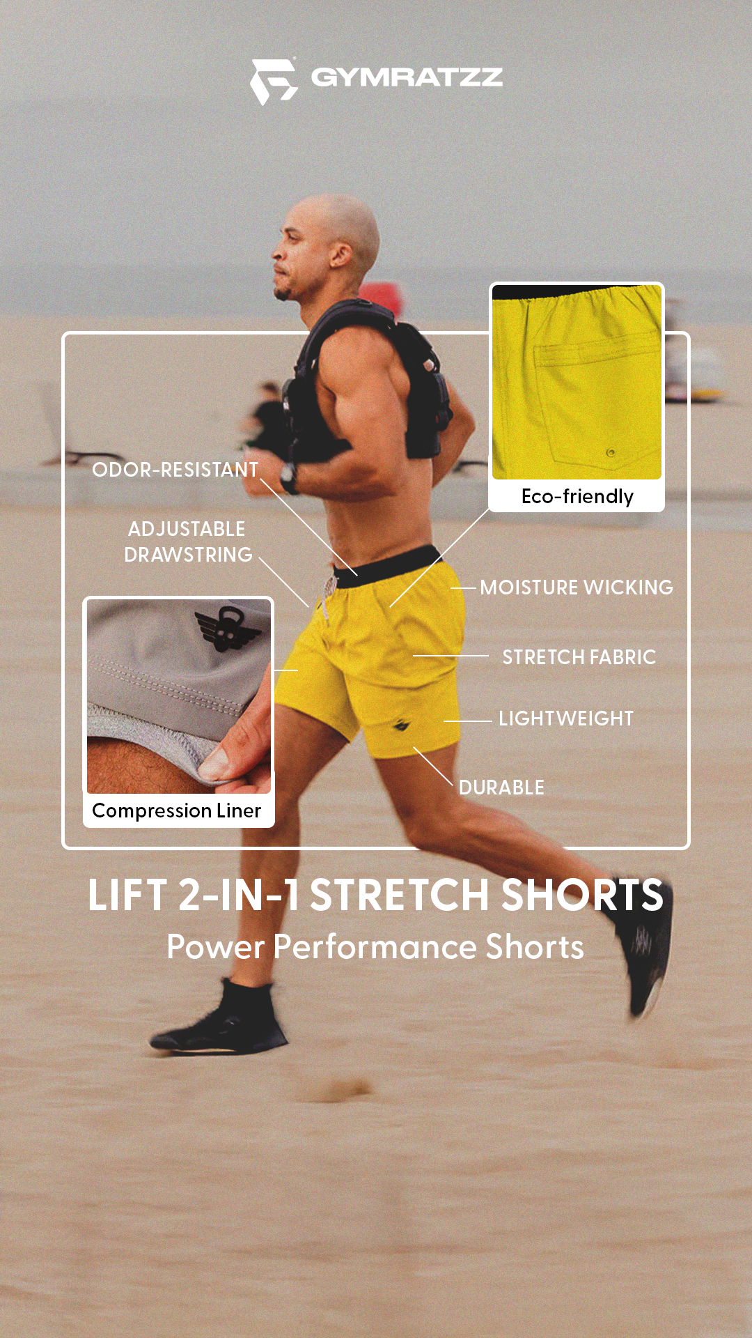 Lift 2 In 1 Stretch Workout Short Oceanview