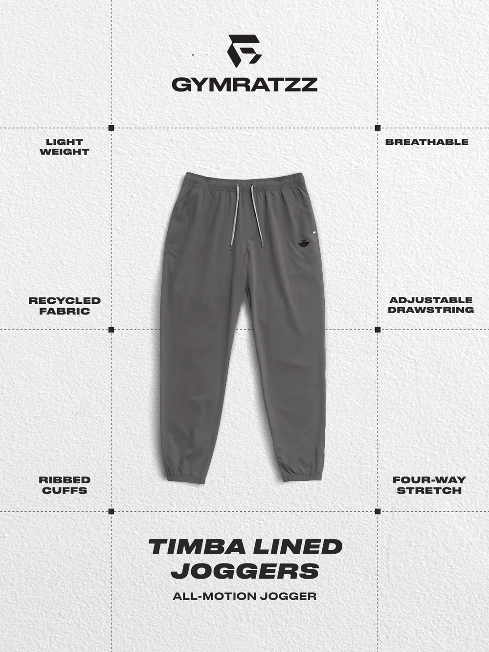 Timba Lined Workout Jogger Brushed Nickel