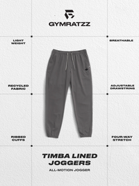 Timba Lined Workout Jogger Brushed Nickel