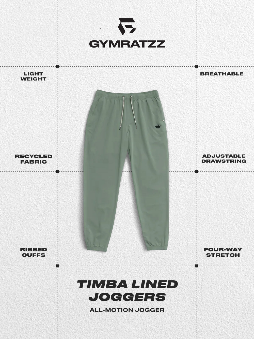 Timba Lined Workout Jogger Lily Pad