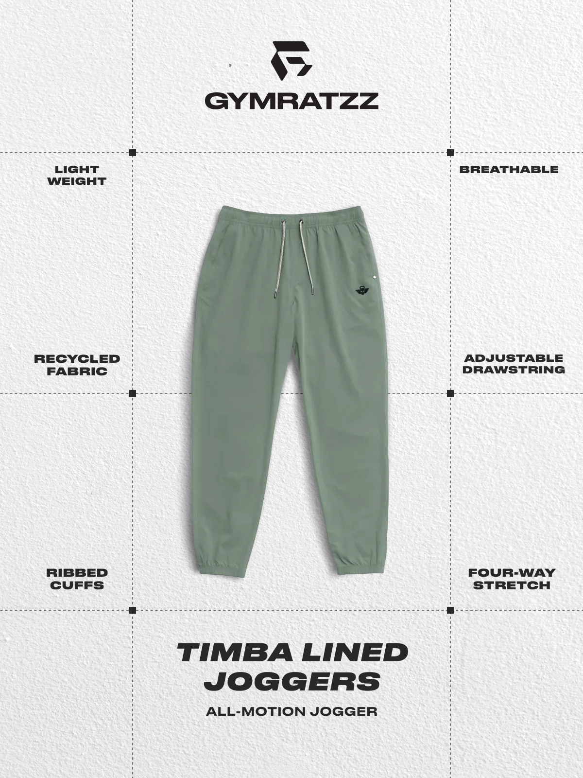 Timba Lined Workout Jogger Lily Pad